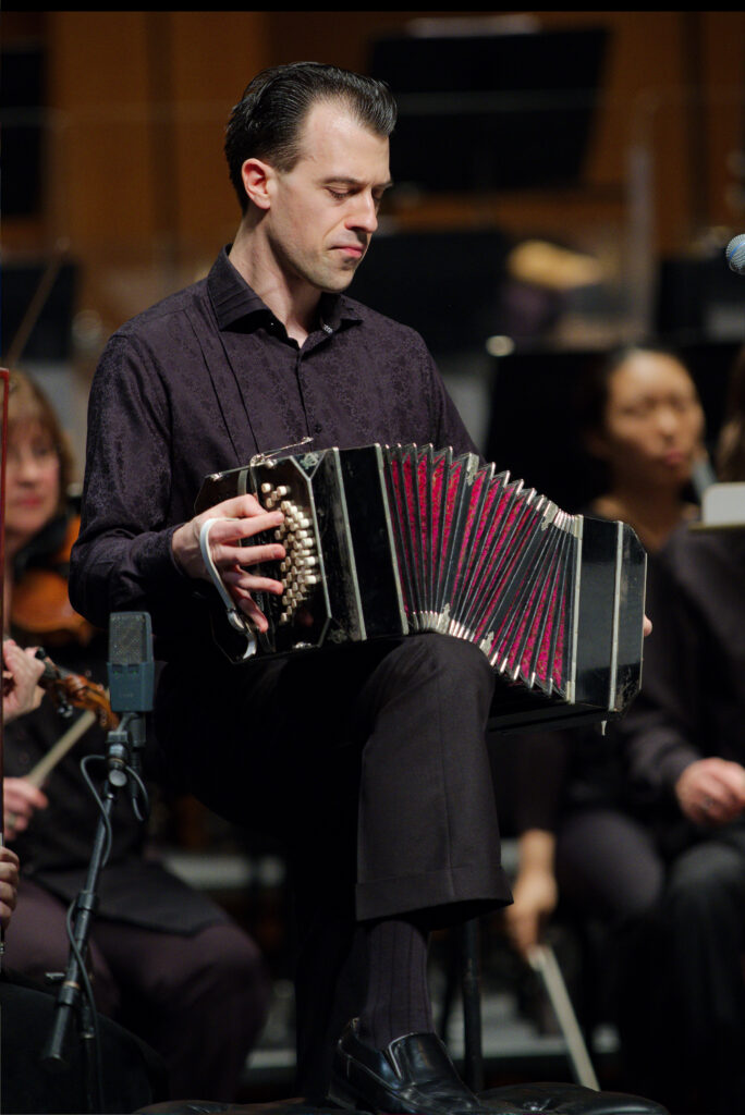 Julien Labro performing bandoneon with the Hartford Symphony Orchestra